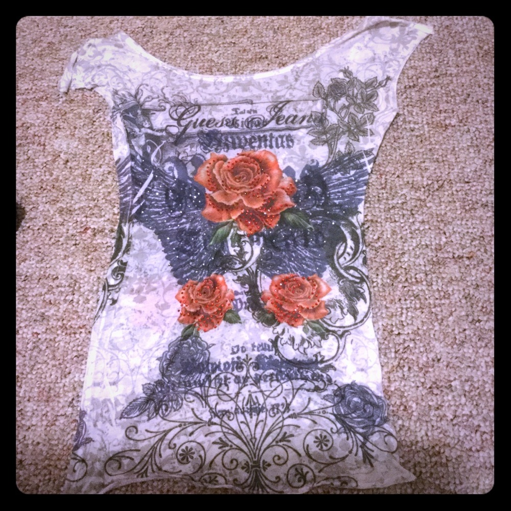 Guess open back top